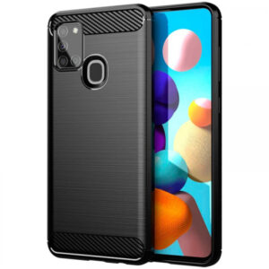 Silikonski ovitek za Samsung Galaxy A21s A217 - mat carbon črn