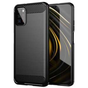 Silikonski ovitek za Xiaomi Poco M3 - mat carbon črn