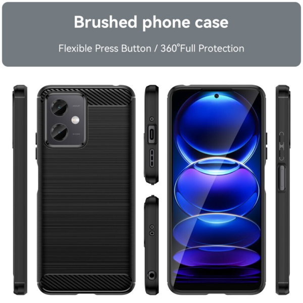 Silikonski ovitek za Xiaomi Redmi Note 13 Pro Plus 5G - mat carbon črn - Image 2