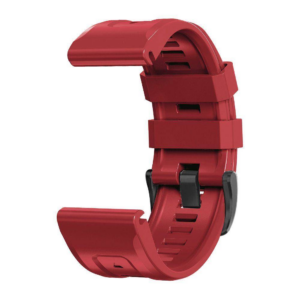 Silikonski pašček za uro 22 mm - Quick Fit - Fenix 5 / 6 / 6 Pro / 7  - rdeč