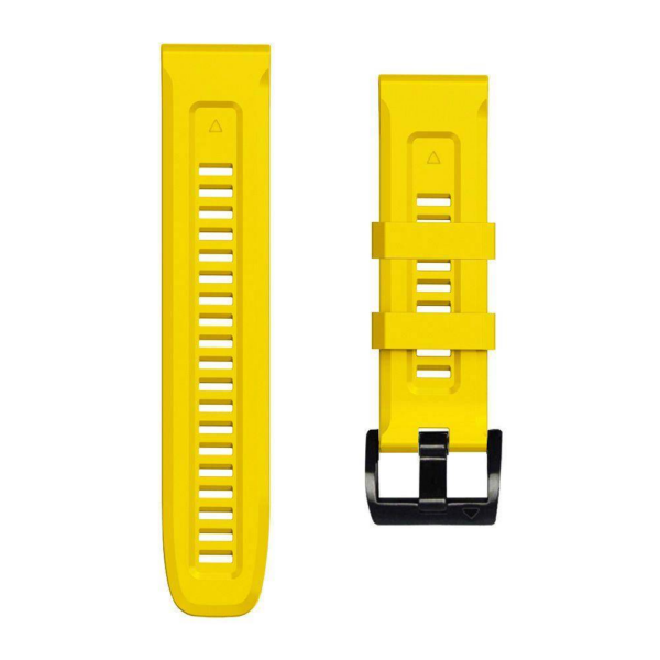 Silikonski pašček za uro 22 mm - Quick Fit - Fenix 5x / 6x  - rumen - Image 3