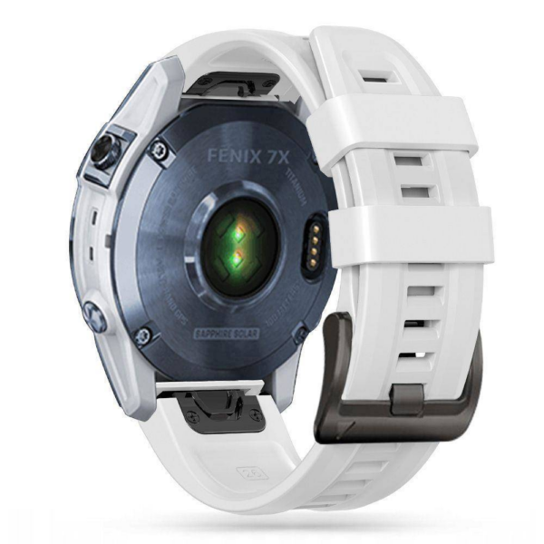 Silikonski pašček za uro 22 mm - Quick Fit - Fenix 5 / 6  - bel - Image 4