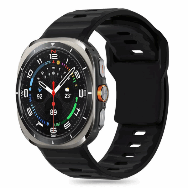 Silikonski pašček za uro Samsung Galaxy Watch Ultra 47 mm - črn