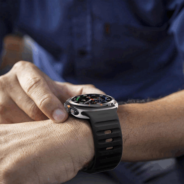 Silikonski pašček za uro Samsung Galaxy Watch Ultra 47 mm - črn - Image 3