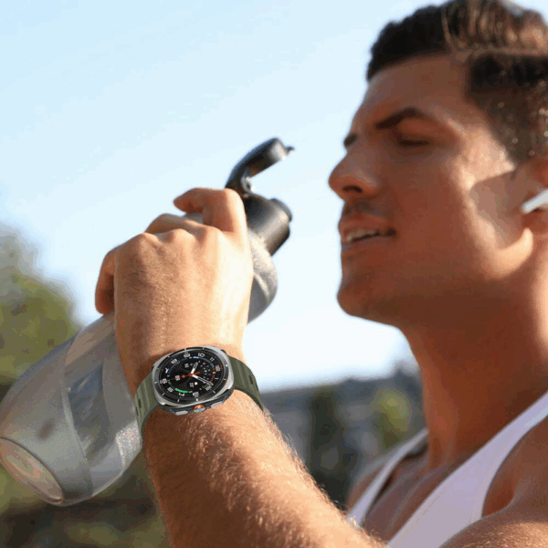 Silikonski pašček za uro Samsung Galaxy Watch Ultra 47 mm - črn - Image 4