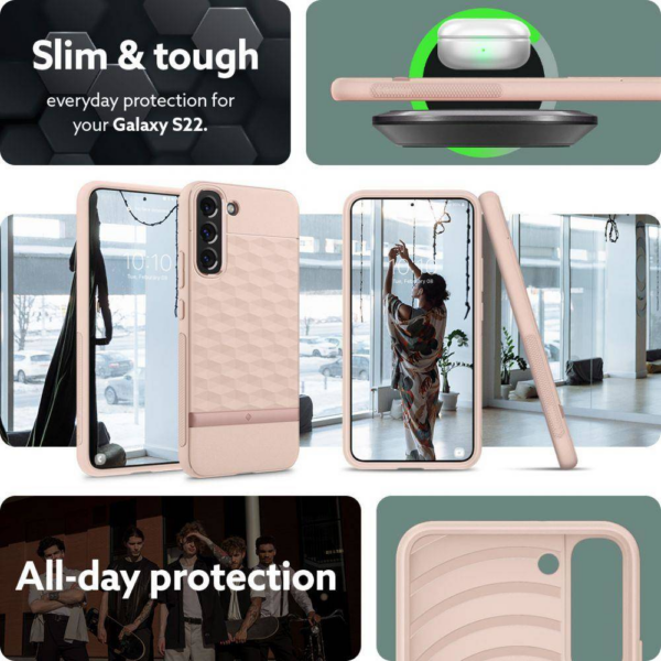Spigen Caseology ovitek Parallax za Samsung Galaxy S22 5G roza - Image 7