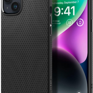 Spigen Liquid Air silikonski ovitek za iPhone 15 Plus 6.7 črn