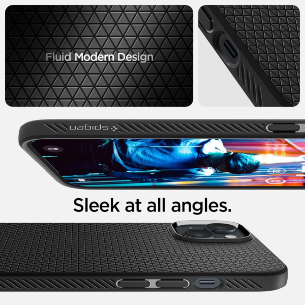 Spigen Liquid Air silikonski ovitek za iPhone 15 Plus 6.7 črn - Image 2