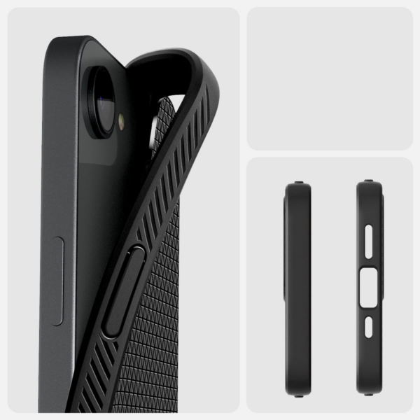 Spigen Liquid Air silikonski ovitek za iPhone 16e črn - Image 8