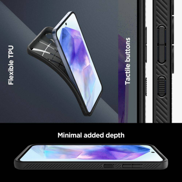 Spigen Liquid Air silikonski ovitek za Samsung Galaxy A55 črn - Image 9