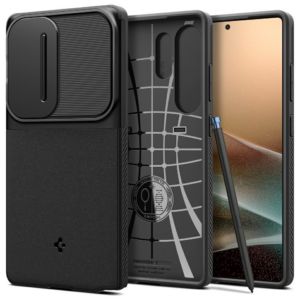 Spigen Optik Armor silikonski ovitek za Samsung Galaxy S25 Ultra 5G - črn