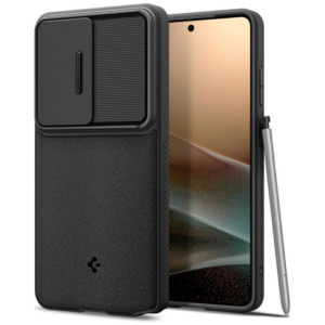 Spigen Optik Armor silikonski ovitek za Samsung Galaxy S26 Ultra 5G - črn