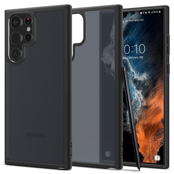 Spigen Ultra Hybrid ovitek za Samsung Galaxy S22 Ultra 5G črn z okvirjem