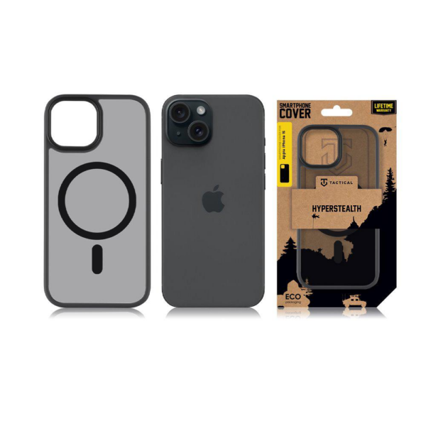 Tactical Asphalt MagForce silikonski ovitek za iPhone 15 - prozorno črn - Image 3