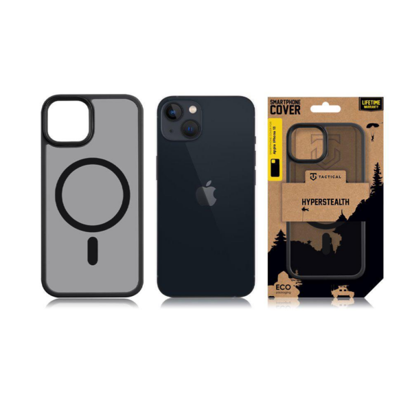 Tactical Asphalt MagForce silikonski ovitek za iPhone 13 6.1 - prozorno črn - Image 3