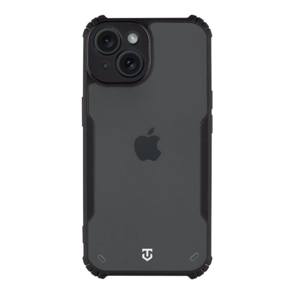 Tactical Quantum silikonski ovitek za iPhone 15 - prozorno črn