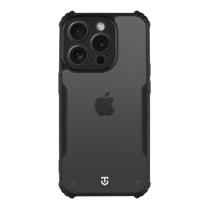 Tactical Quantum silikonski ovitek za iPhone 15 Pro - prozorno črn