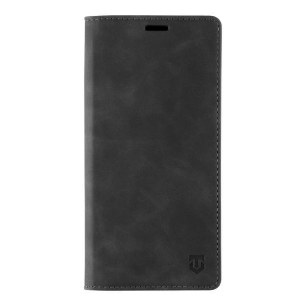 Tactical Velvet usnjena preklopna torbica za Honor 90 - črna