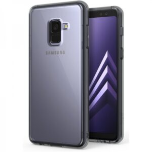 Ultra tanek silikonski ovitek za Samsung Galaxy A8 / A5 2018 - prozorno črn