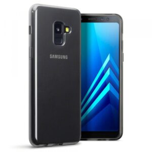 Ultra tanek silikonski ovitek za Samsung Galaxy A8 / A5 2018 A530 - prozorno črn