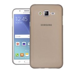 Ultra tanek silikonski ovitek za Samsung Galaxy J5 J500 - prozorno črn