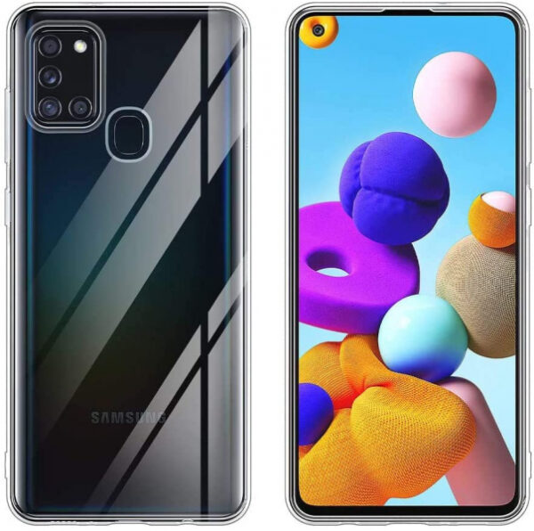 Ultra tanek silikonski ovitek za Samsung Galaxy A21s A217 - prozoren - Image 2