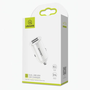 USAMS avtopolnilec adapter 3,1A - 2xUSB - bel