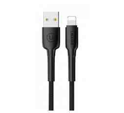 USAMS podatkovni kabel U14 SJ259 Lightning 2A dožina 1,2 m - pleten najlon črn