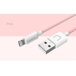 USAMS podatkovni kabel U2 SJ097 Lightning 2A dožina 1 m QC - roza