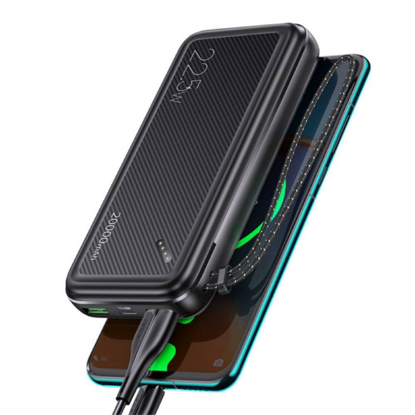Usams zunanja baterija powerbank 20.000 mAh US-CD168 Quick Charge / PD 22,5W z 3x izhod - črn - Image 3