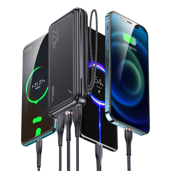 Usams zunanja baterija powerbank 20.000 mAh US-CD168 Quick Charge / PD 22,5W z 3x izhod - črn - Image 6