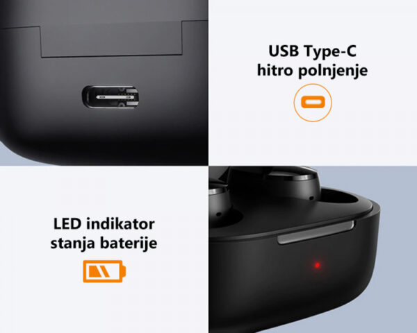 XIAOMI EARBUDS BASIC 2s -bluetooth slušalke - stereo, črne, s polnilno škatlico - Image 7