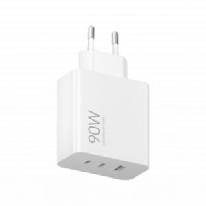 XIAOMI hišni polnilec adapter MDY-19-EK 2x Type C, 1x USB A - 90W - bel (EU Blister)