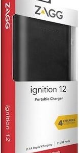 ZAGG zunanja baterija powerbank 12.000 mAh - črn