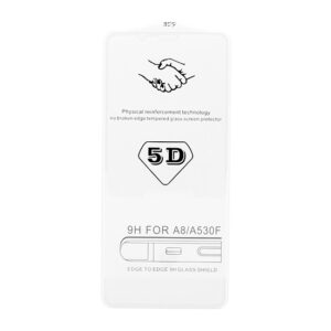 ZAŠČITNO STEKLO FULL GLUE 5D Samsung Galaxy A8 2018 A530 FULL screen - prozoren